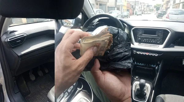 dinheiro em carro