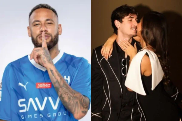 Neymar e Bryce Hall, com a namorada, a modelo Mikayla Lafuente