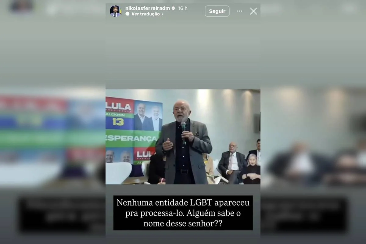Reação de Nikolas Ferreira após sentença condená-lo a pagar R$ 200 mil em indenização por dano moral coletivo por fala considerada transfóbica Reação de Nikolas Ferreira após sentença condená-lo a pagar R$ 200 mil em indenização por dano moral coletivo por fala considerada transfóbica