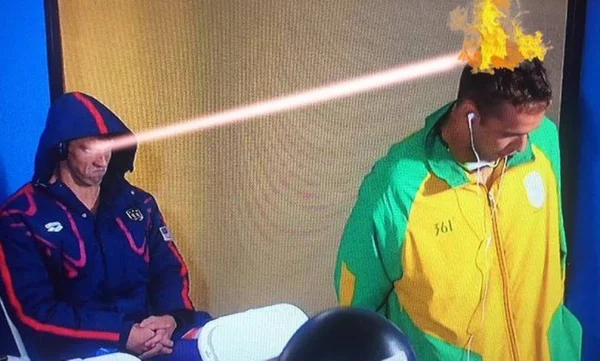 Michael Phelps vira meme raivoso e internet pira