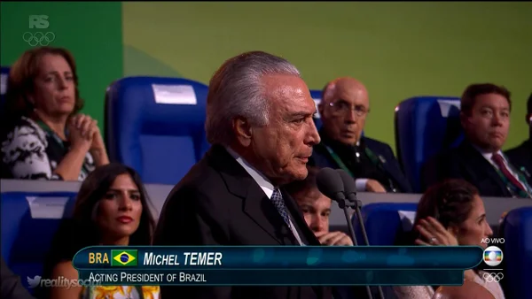 Michel Temer é vaiado na abertura das Olimpíadas