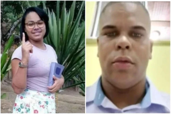 Imagem colorida de vítima e assassino -Metrópoles