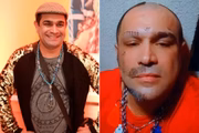 Evandro Santo com rosto tatuado 