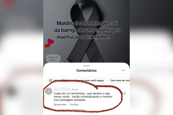Captura de tela de comentário de advogado da OAB Barueri que condenou feministas por violência doméstica: “Culpa de vocês”. - Metrópoles