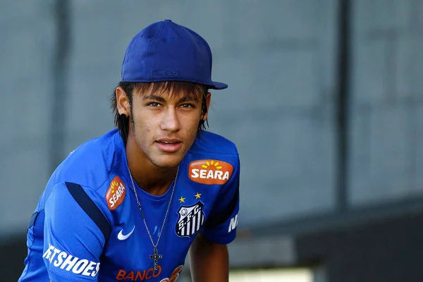 Neymar no início da carreira pelo Santos