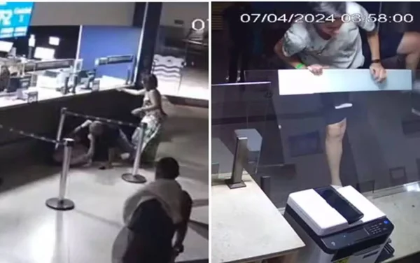imagem colorida hóspede quebra recepção de hotel em goias
