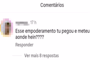 Print dos comentários no perfil de Iza sobre o comportamento de Yuri Lima