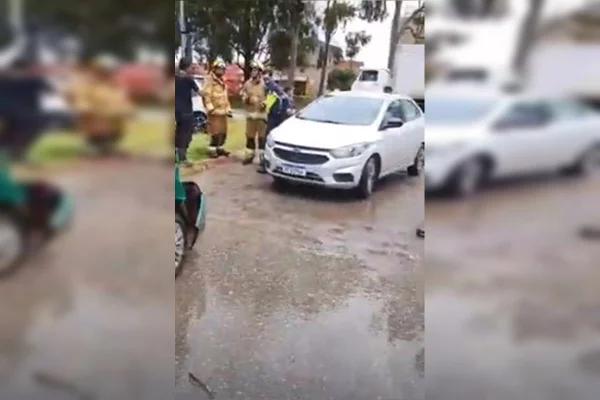 Vídeo: engavetamento com seis veículos causa lentidão na DF-001