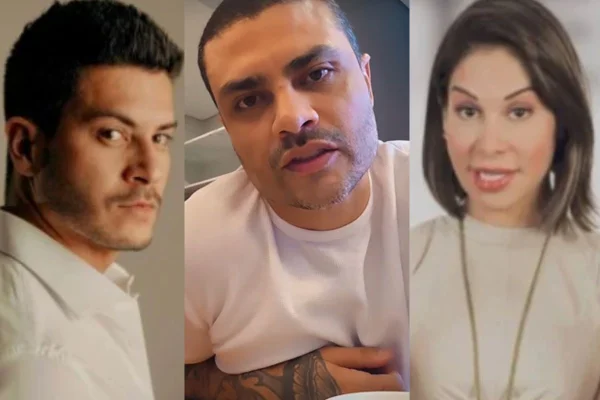 Arthur Aguiar, o cozinheiro Cleitom Martins e Maíra Cardi