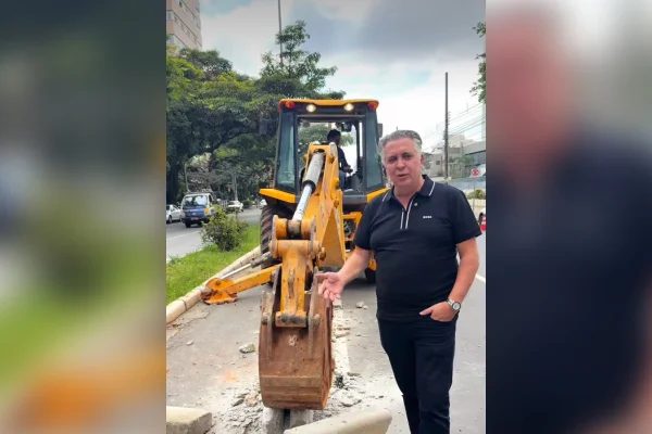 Damião remove ciclovia da Afonso Pena