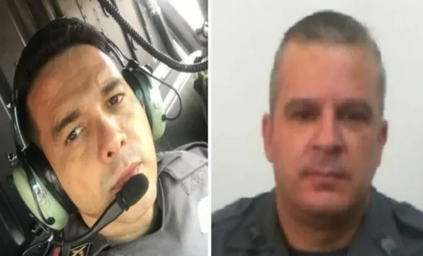 Imagem colorida de PMS assassinados por colega em SP