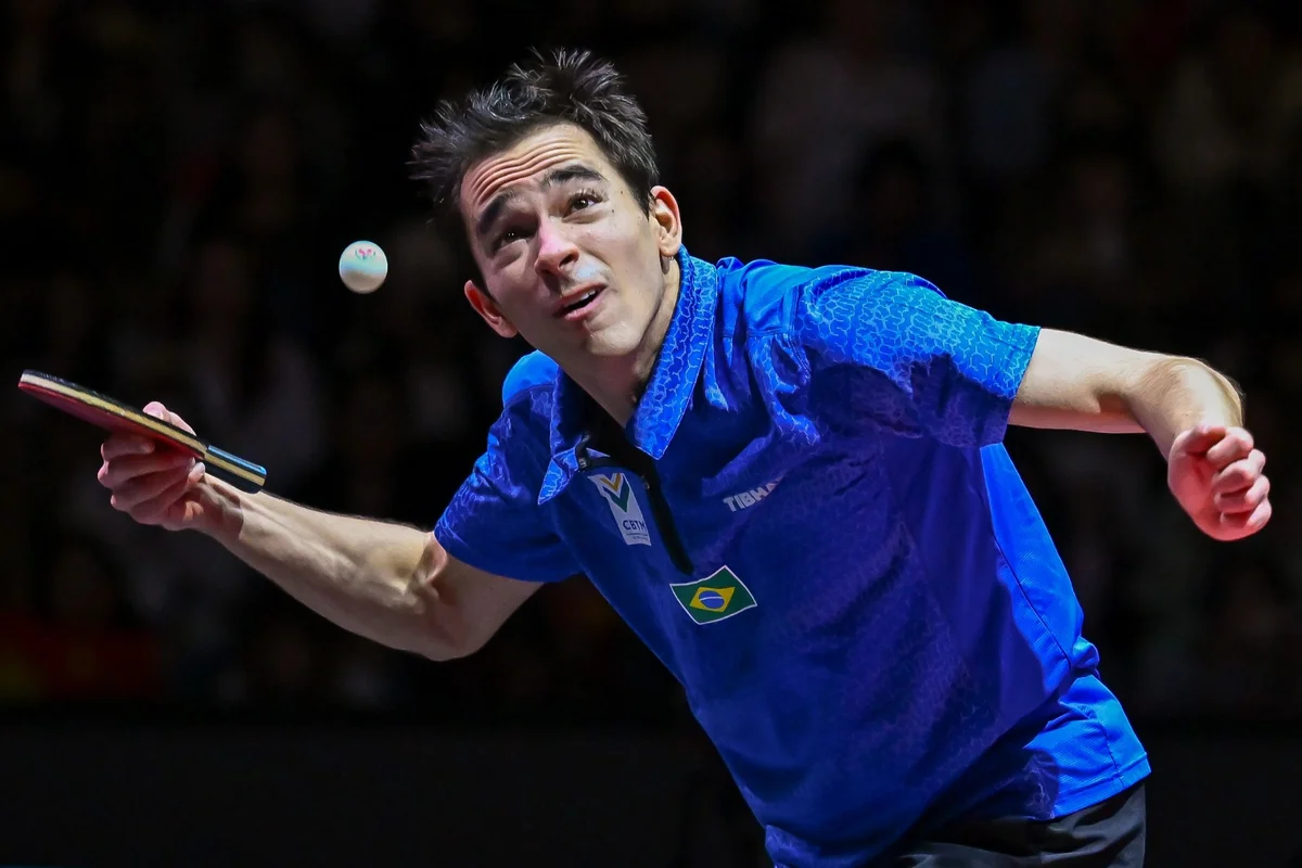 Hugo Calderano perde para o 17ª do mundo e é vice no WTT na Eslovênia