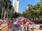 Segundo a PMGO, manifestação foi pacífica Segundo a PMGO, manifestação foi pacífica