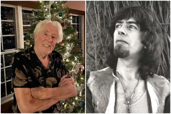 Montagem com duas fotos, uma atual e uma antiga, de John Mayall - Metrópoles