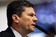 Senador Sergio Moro União-PR durante audiência com o Ministro da Previdência Social