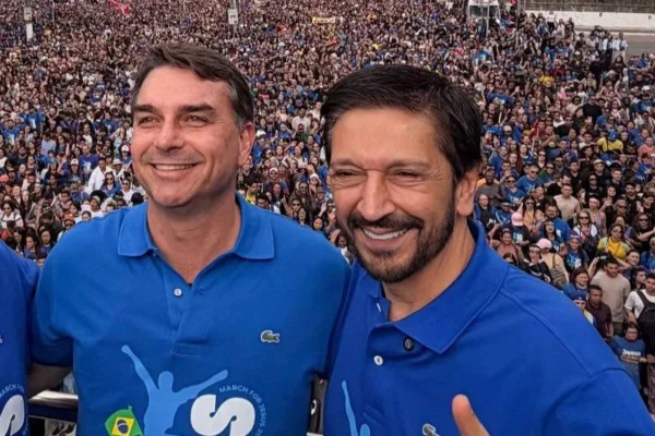 Flávio e Nunes na Marcha para Jesus