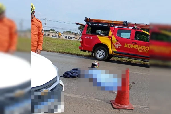 Passageiro morre após cair de moto em corrida por aplicativo na BR-040