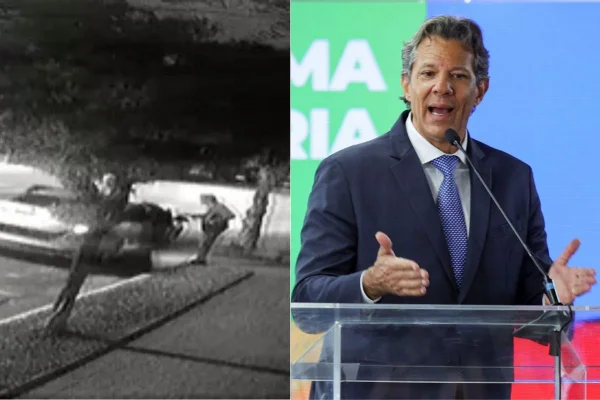 Imagem colorida mostra suposta abordagem a Fernando Haddad. Metrópoles