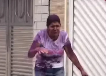 A tia da gestante acabou a celebração coberta pelo pó roxo no Guarujá, no litoral de São Paulo