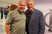 Zico Roberto Baggio posaram durante evento beneficente no Rio
