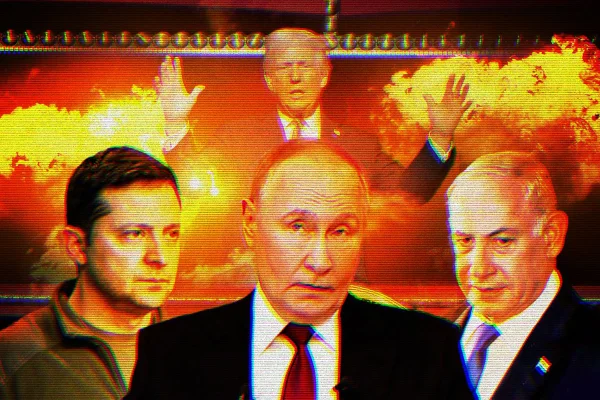 Donald Trump, Vlodymyr Zelensky, Vladimir Putin e Benjamin Netanyahu