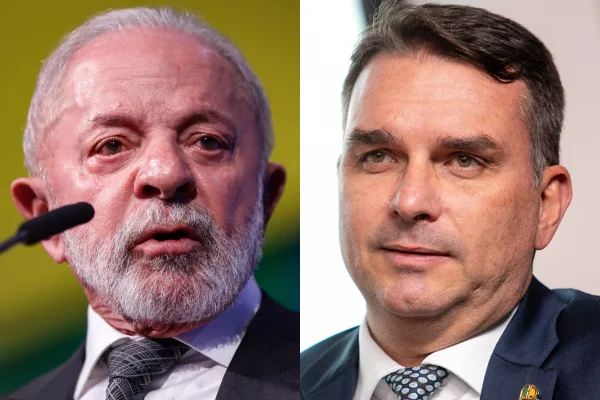 Lula e Flávio Bolsonaro -- Metrópoles