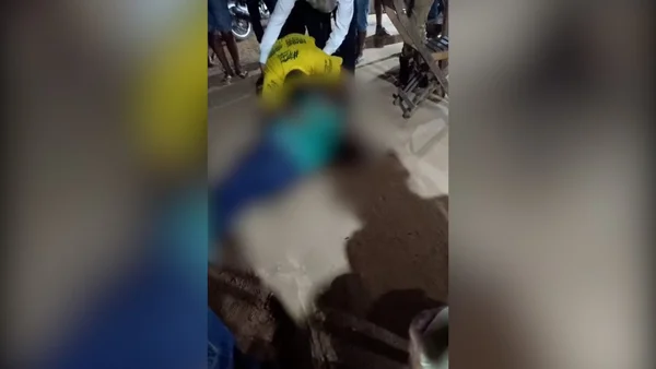 homem caído no chão