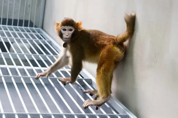 Macaco anda em grade - Metrópoles