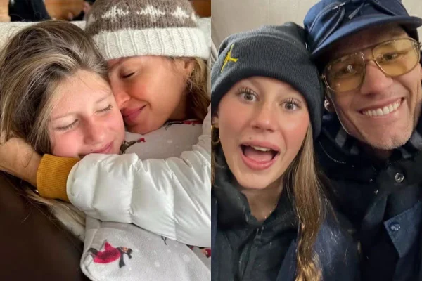 Montagem colorida de Gisele, Vivian e Tom Brady - Metrópoles