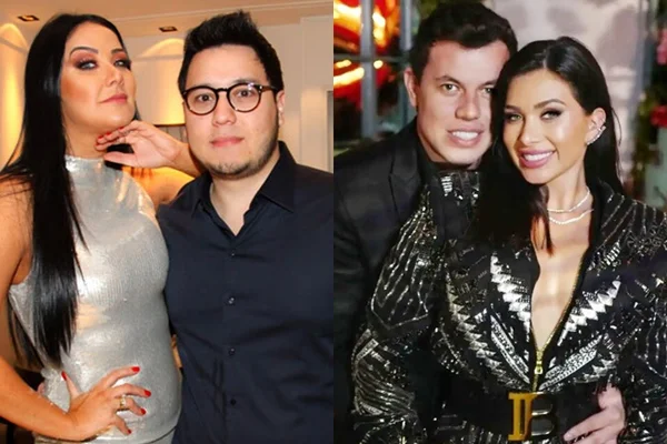 Helen Ganzarolli e César Kuratomi e Flávia Pavanelli e Junior Mendonza (Foto: Reprodução/OFuxico)