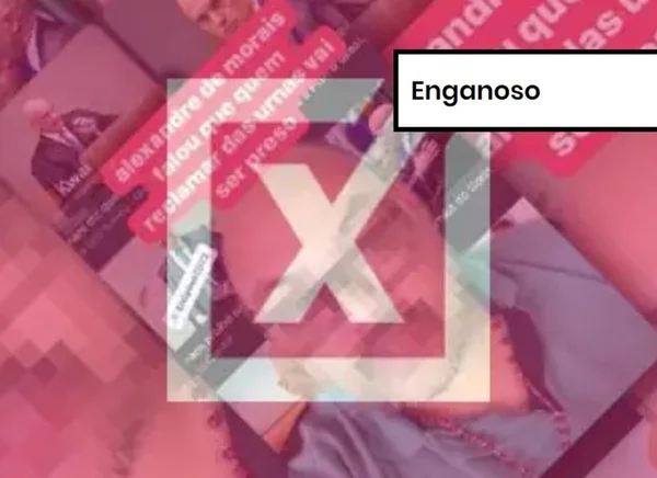 Imagem colorida de postagem enganosa
