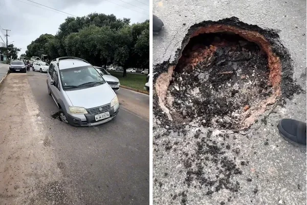 Buraco nas ruas em Sinop seria causado por Aegea, diz vereador