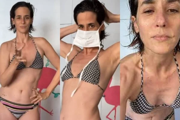 Mariana Lima de Biquíni ironiza influenciadores e falta do uso de máscaras