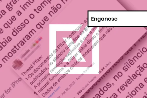 Imagem colorida de post enganoso