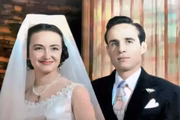 Graciela Fernández em seu casamento com Roberto Bolaños