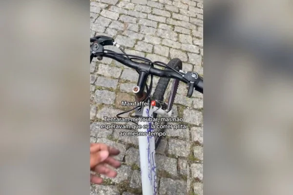 Corredora grava assalto, recupera celular e leva bicicleta de suspeito