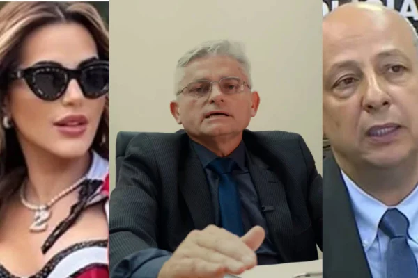 Montagem com retrato de mulher, à esquerda, e de dois homens, no centro e direita - Metrópoles