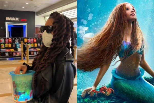 Halle Bailey registra ida ao cinema para ver A Pequena Sereia