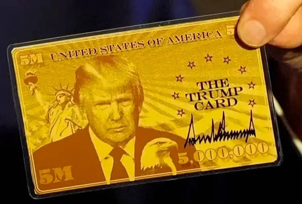 imagem colorida golden card donald trump