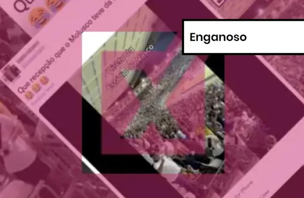 Imagem colorida de postagem enganosa