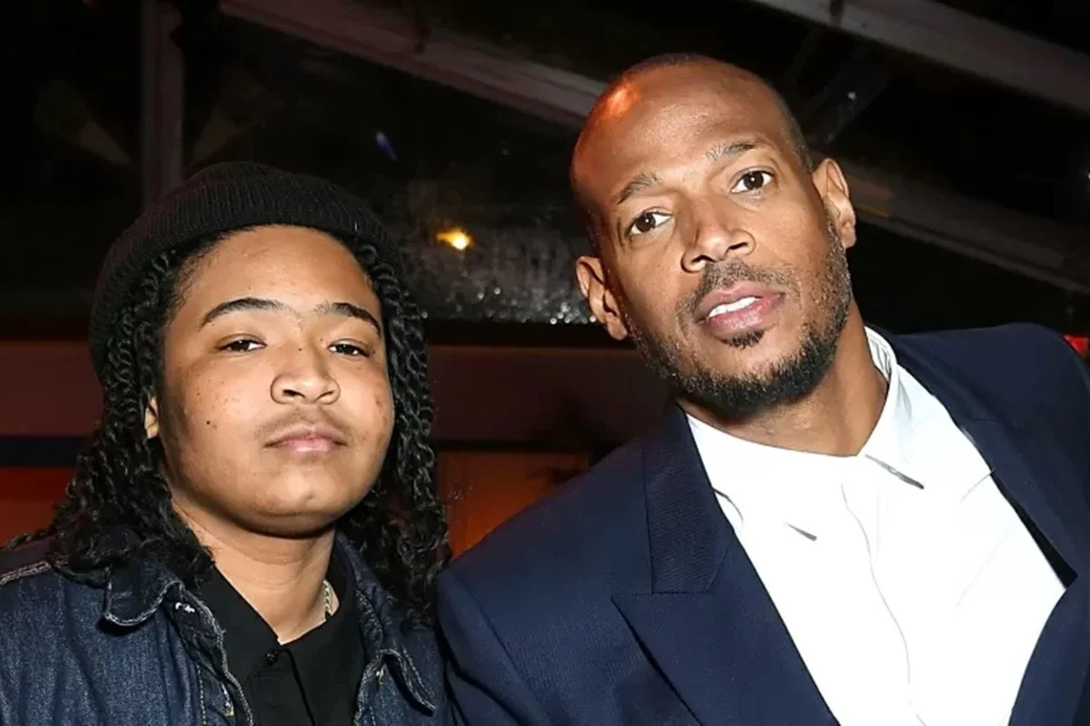 Kai ao lado do pai. Marlon Wayans Kai ao lado do pai. Marlon Wayans