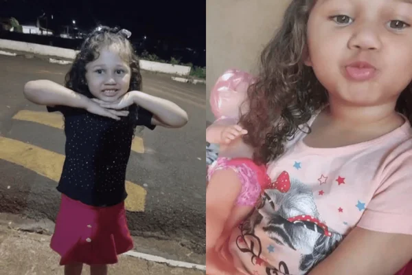 Colagem colorida da menina de 6 anos achada morta dentro de casa no interior de SP - Metrópoles