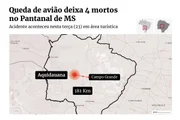Acidente aéreo deixou quatro mortos na noite de terça-feira (23/9), em Aquidauana, no Pantanal sul-mato-grossense