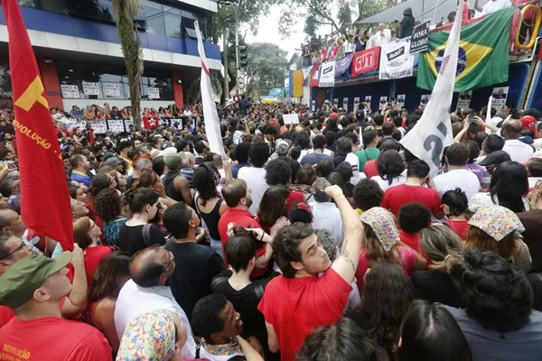 Lula pouco antes da prisão, em abril de 2018