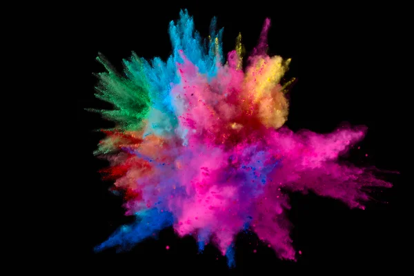 Imagem mostra pós de várias cores em fundo preto - Metrópoles