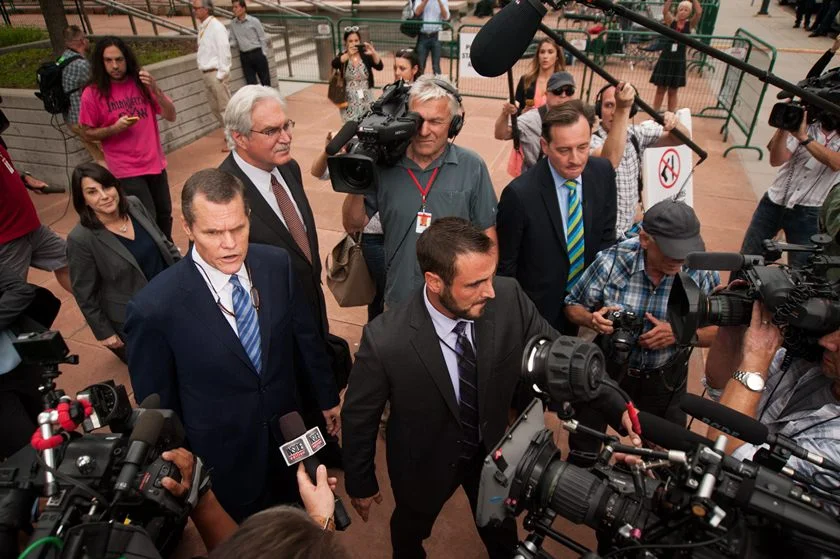 O advogado de Taylor, Douglas Baldridge O advogado de Taylor, Douglas Baldridge