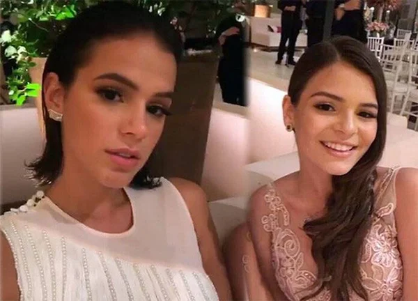 Bruna Marquezine elogia novo visual da irmã: “Minha Lua”