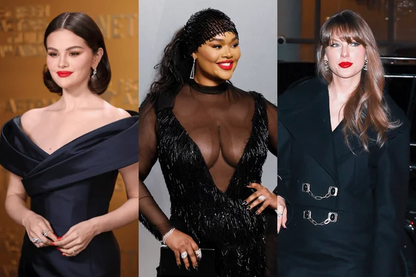 foto com cor. artistas usando batom vermelho - metrópoles