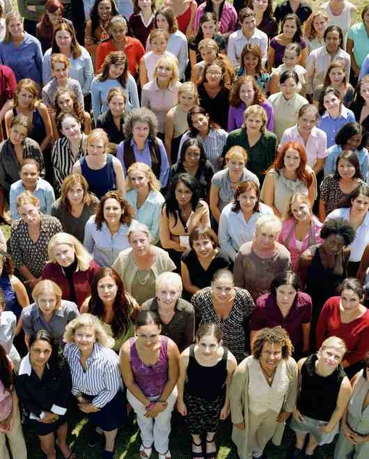 Foto com grupo de mulheres
