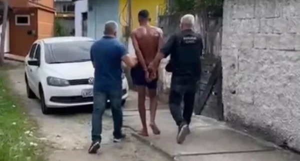 Homem sendo preso